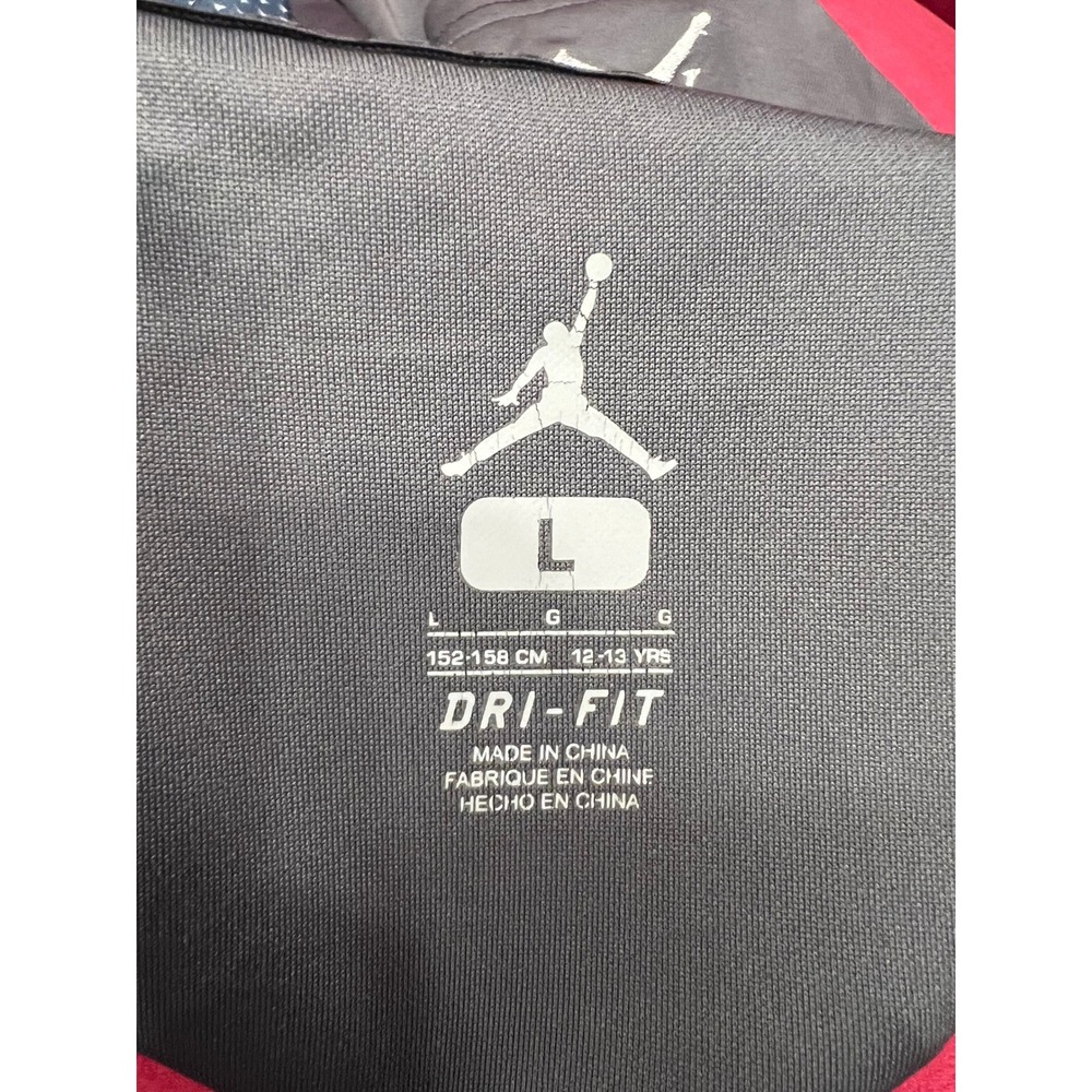 Jordan Dri-Fit Shirt Sleeve Graphic T-Shirt Boys Youth Large Gray Green 23 - Picture 7 of 8